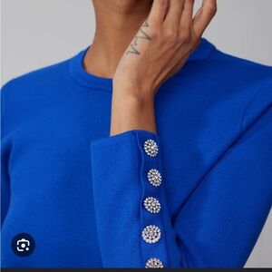 Blue Sweater with Button Detail 2X